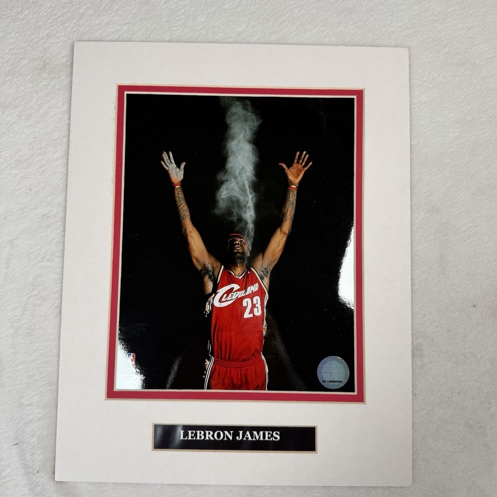 LeBron James Cleveland Cavaliers 2009 Matted 11x14 Photo File Chalk Toss 8x10